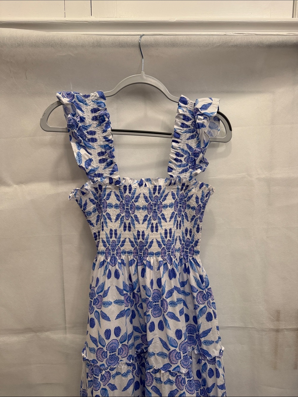 Hill House The Ellie Nap Dress in Blue Shell Mosaic - Picture 6 of 7